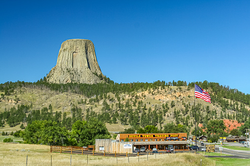 The visitor's center of Devils Tower National Monument in Wyoming.