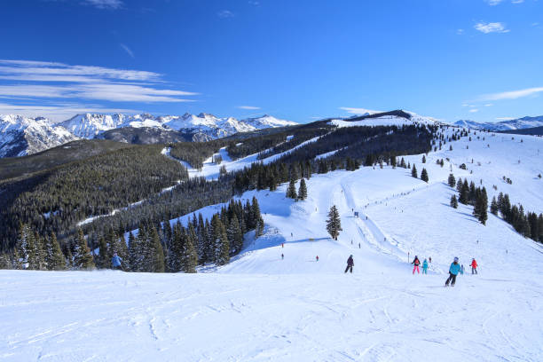 istock People skiing along a high ridge at Vail Mountain 1197966410