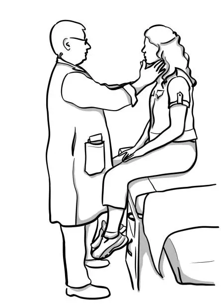 Vector illustration of Doctor's Annual Exam
