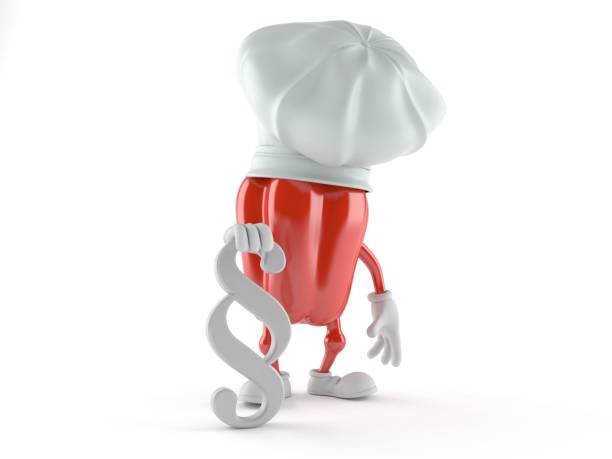 istock Red pepper character with paragraph symbol 1197983311