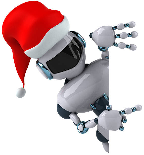 Santa robot stock photo