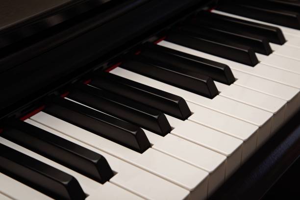 istock Close up of a Piano keyboard keys 1197989737