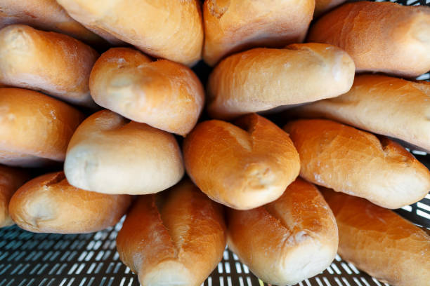 istock Freshly baked bread is transported and stored in bakery boxes for sale. 1197996015