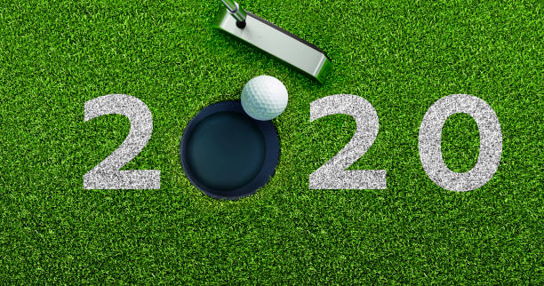 istock Golf Motiv 2020 Text on Grass Background 1197996317