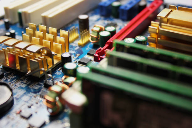 istock Closeup of electronic circuit board or PCB printed circuit board 1197997140