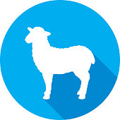 istock Sheep Icon Silhouette 1197997330