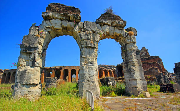 Santa Maria Capua Vetere Amphitheater in Capua city, Italy Santa Maria Capua Vetere Amphitheater in Capua city, Italy capua stock pictures, royalty-free photos & images