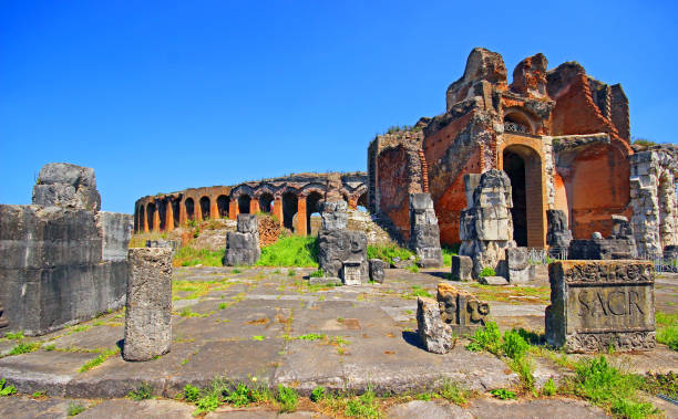 Santa Maria Capua Vetere Amphitheater in Capua city, Italy Santa Maria Capua Vetere Amphitheater in Capua city, Italy capua stock pictures, royalty-free photos & images