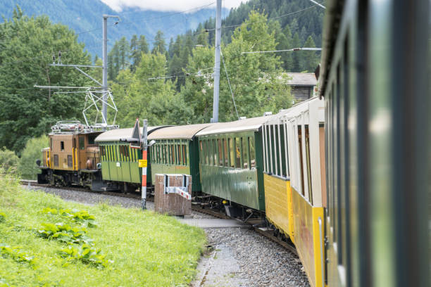 istock Historic steam train in Davos, Switzerland 1198009575