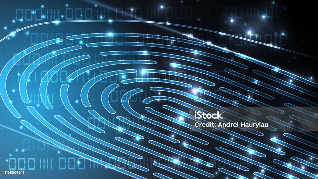 Digital Identification Background Fingerprint Technology Background Digital Identification Stock ...