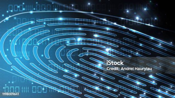 Digital Identification Background Fingerprint Technology Background Digital Identification Stock ...