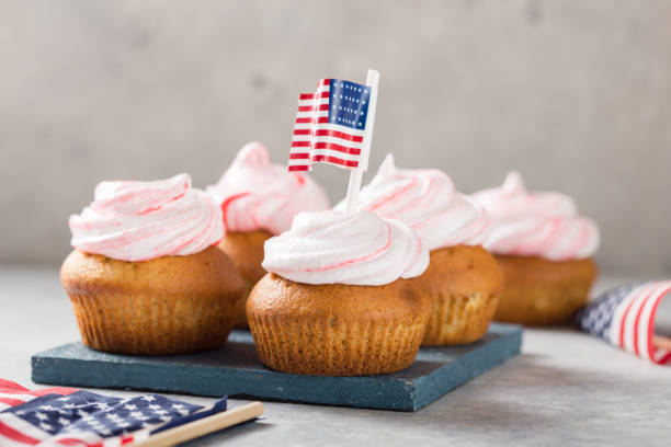 istock Happy Presidents day, February 17. Patriotic Baking Supply Cup Cake Holders for holiday and july 4th concepts. 1198009811