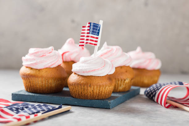 istock Happy Presidents day, February 17. Patriotic Baking Supply Cup Cake Holders for holiday and july 4th concepts. 1198009814