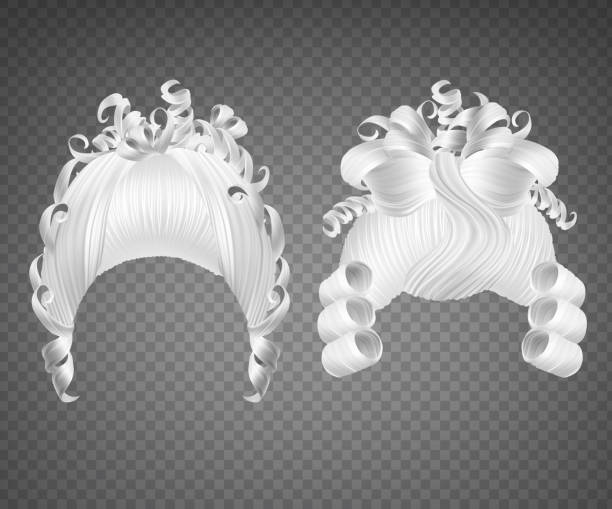 White Curly Girl Wig Women Princess Hairstyle Stock Illustration - Download  Image Now - Wig, White Color, Hair - iStock