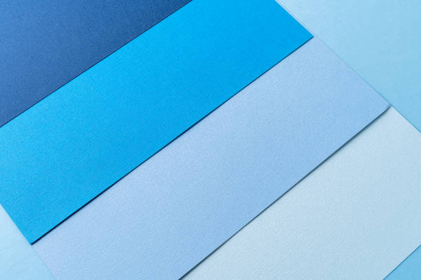istock Minimal creative paper background in blue color. 1198013044