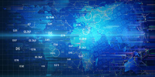 istock Abstract global network background. Digital map lines concept of global business. Technology world map global Internet communication concept. 1198014130