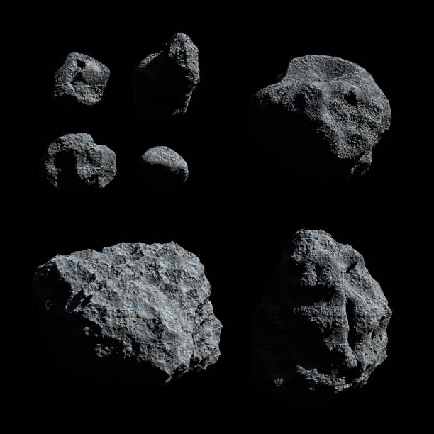 istock set of asteroids isolated on black background 1198015615