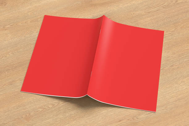 istock Brochure or booklet cover mock up. Brochure is open and upside down. 1198015836