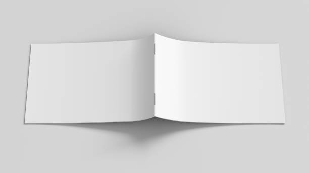 istock Horizontal brochure or booklet cover. Brochure is open and upside down. 1198015997