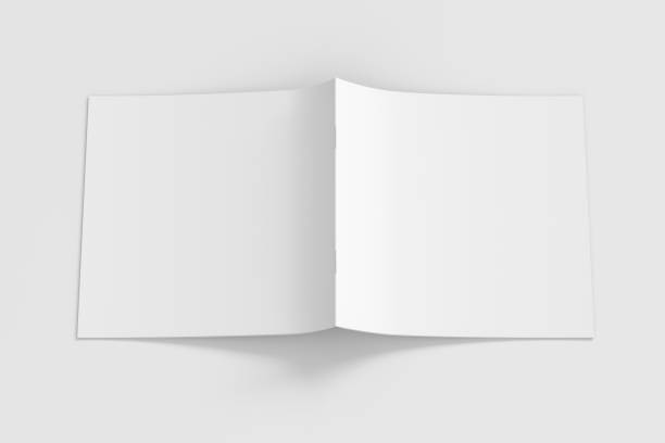 istock Square brochure or booklet cover. Brochure is open and upside down. 1198016644