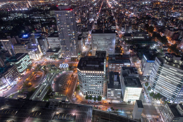 istock Beautiful night view in Sapporo 1198019215