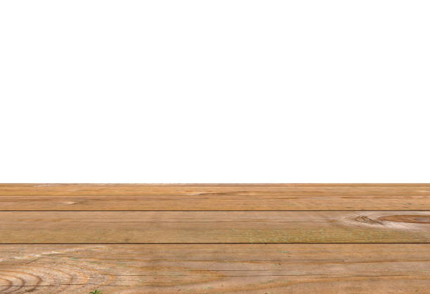 istock 3D rendering,wooden top table on isolated white blackgroud 1198021014