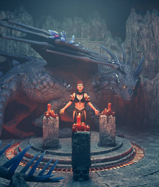 istock Queen of the dragon,3d rendering 1198022122