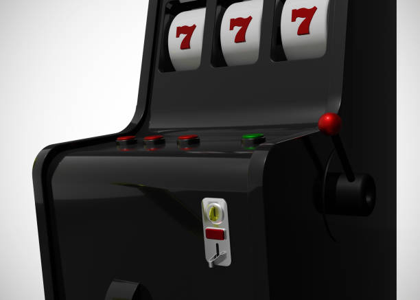 istock Slot Machine Casino Retro Style 777 One Arm Gambit 3D Render 1198023103