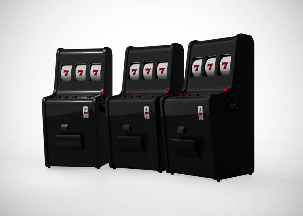 istock Slot Machine Casino Retro Style 777 One Arm Gambit 3D Render 1198023215