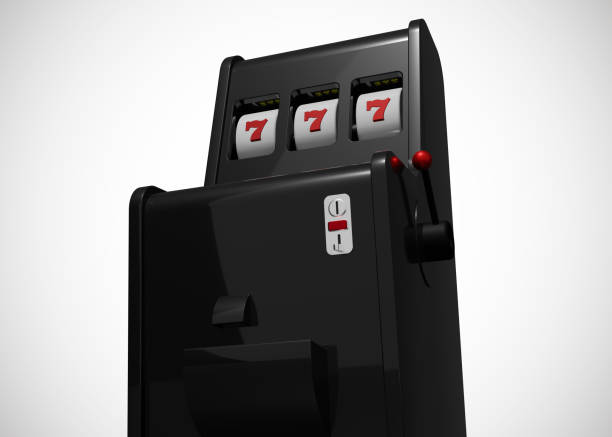 istock Slot Machine Casino Retro Style 777 One Arm Gambit 3D Render 1198023315