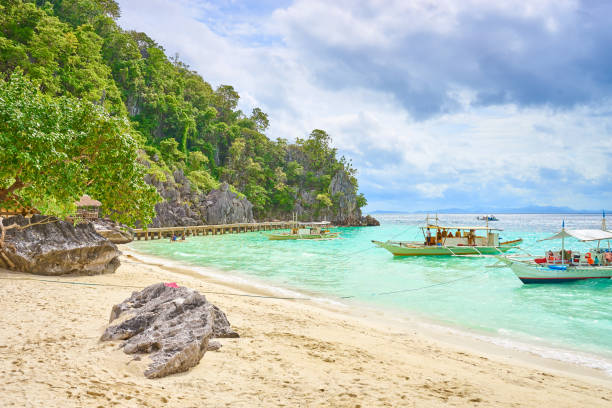 istock Idyllic Banul Beach on Coron Island 1198023358