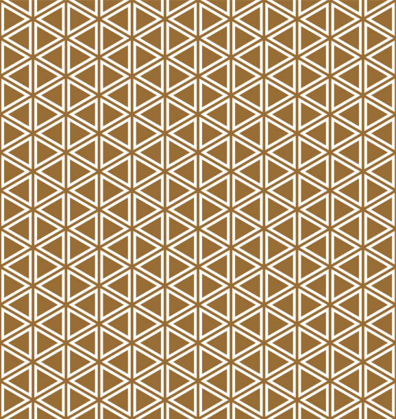 Base grid Mitsukude for patterns Kumiko.Brown color background. Seamless pattern.Base grid Mitsukude for japanese patterns Kumiko. Kumiko brown background and white pattern color doubled lines. tillable stock illustrations