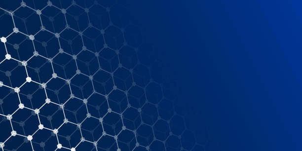 Abstract blue background with white shapes. Vector illustration. Science and medical concept Perspective grid hexagonal surface. Abstract blue background with white shapes. Vector illustration. Science and medical concept construction company brochure template stock illustrations