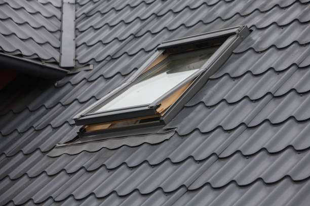 istock Open roof window outside the house 1198025881