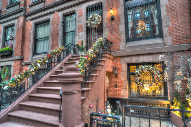 New York City, upper East side brown stone