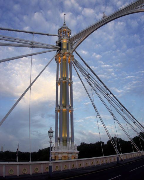 istock Albert Bridge, Chelsea over the River Thames, London 1198029390