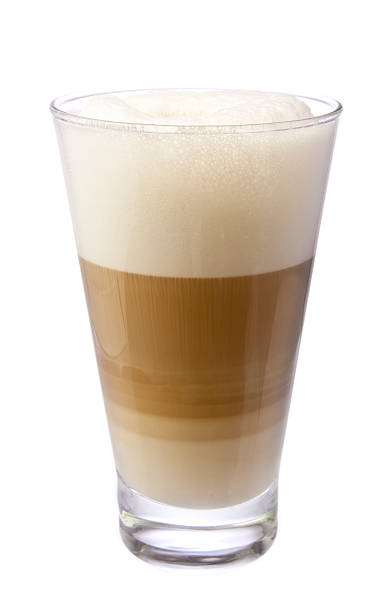 istock Latte Macchiato in a clear glass on a white background 119803195