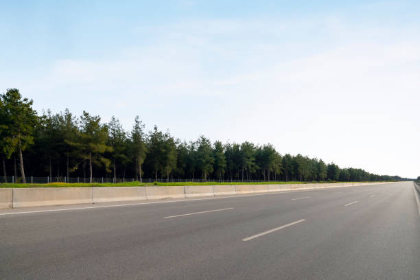 istock Asphalt road and green trees nature landscape 1198032910
