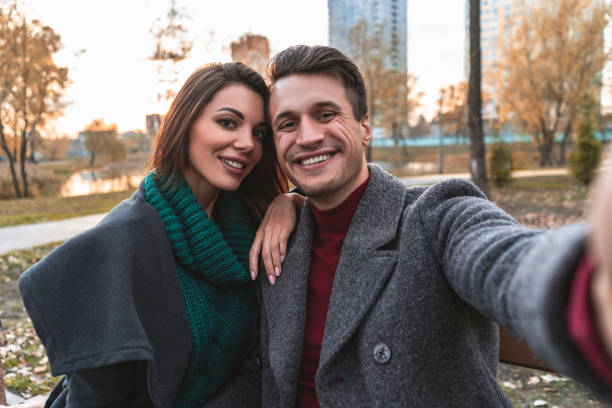 istock The young people making selfie outdoor 1198033995