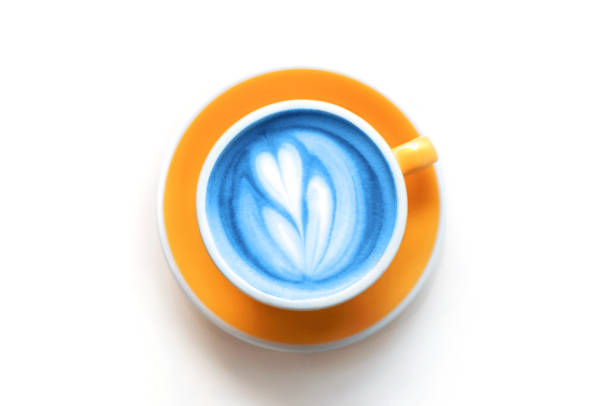 istock Fresh flavored blue matcha art isolated on white background. 1198035498