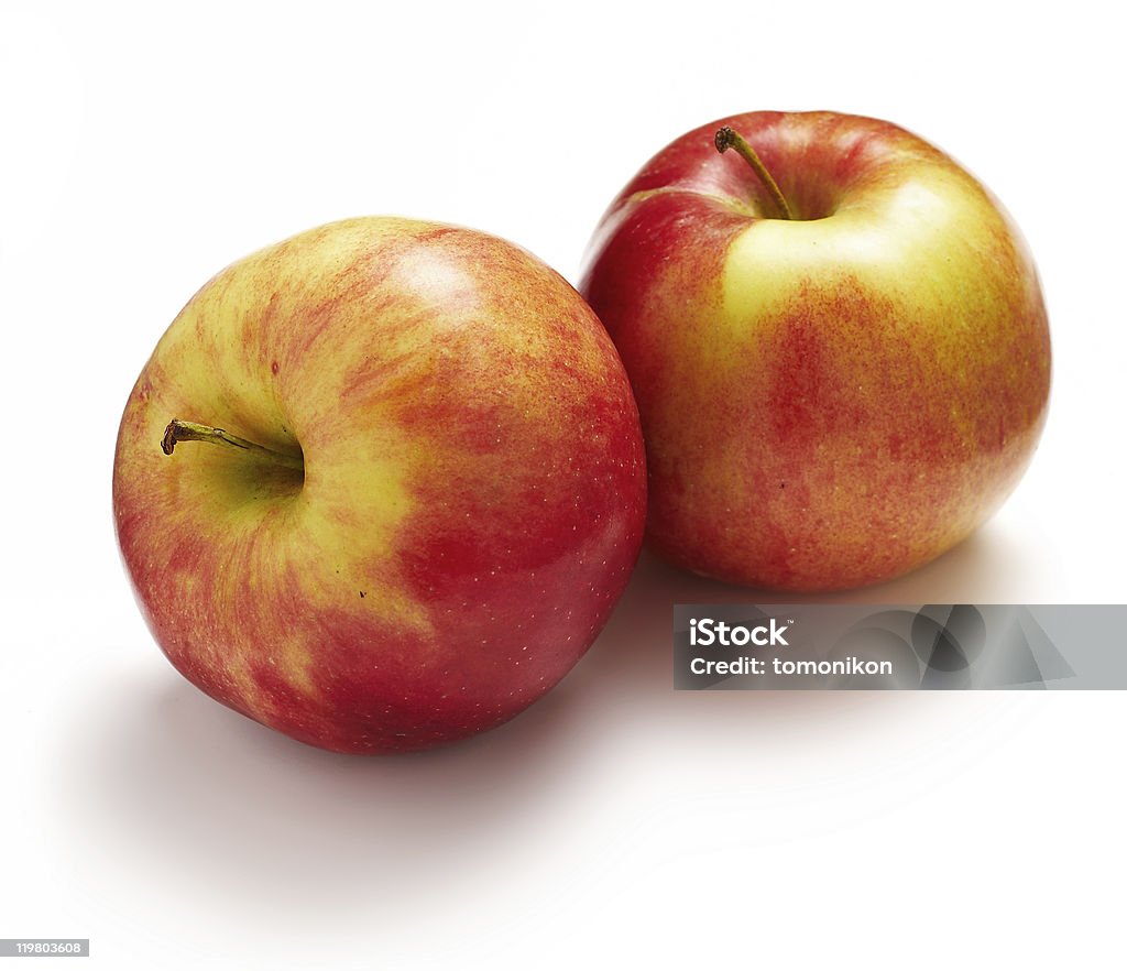 Single Two Apples Two Apples On White Stock Photo - Download Image Now - Apple - Fruit ...
