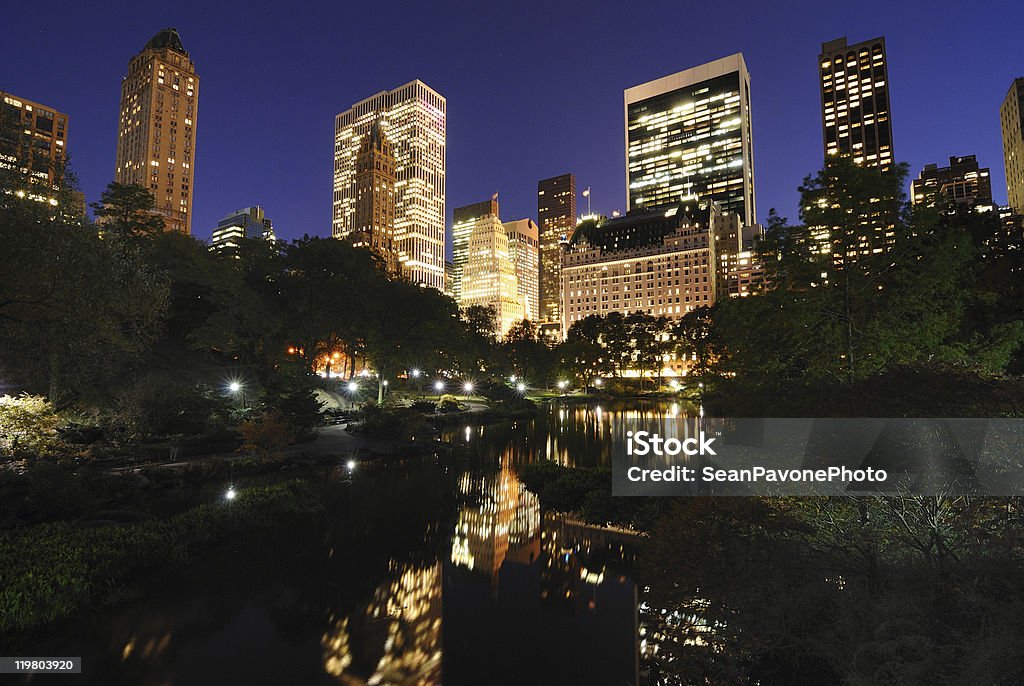 Central Park in der Dämmerung - Lizenzfrei Abenddämmerung Stock-Foto