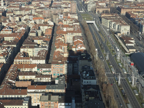Aerial view of Turin
