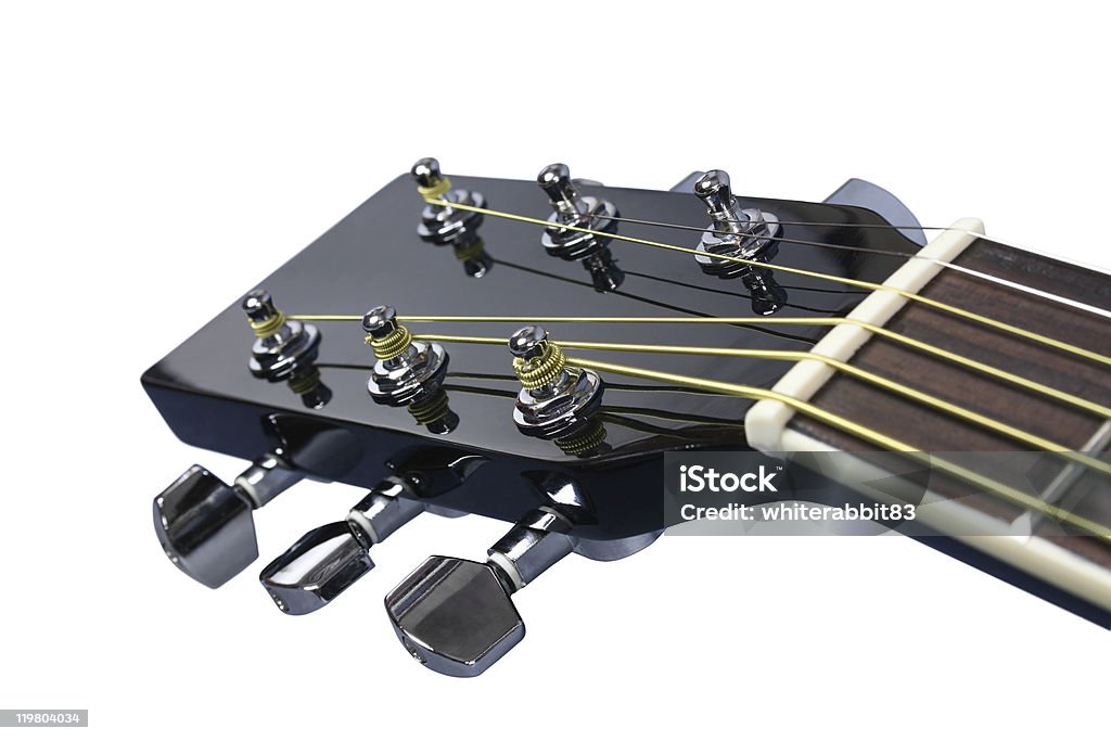 six-string  Acoustic Guitar Stock Photo