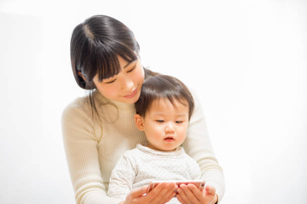 Parent and child, smart phone, show
