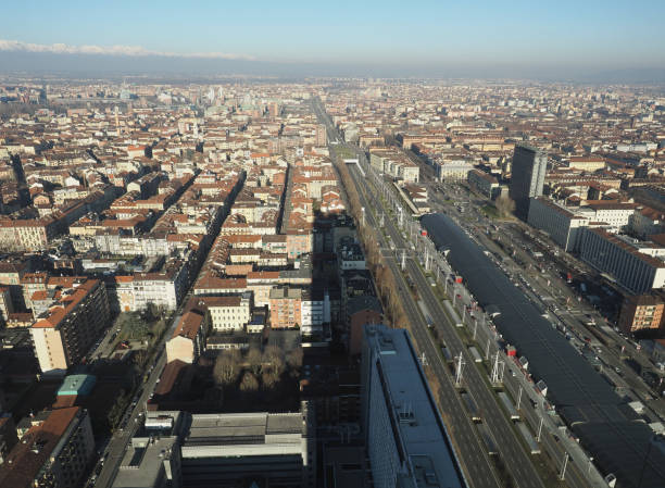 Aerial view of Turin