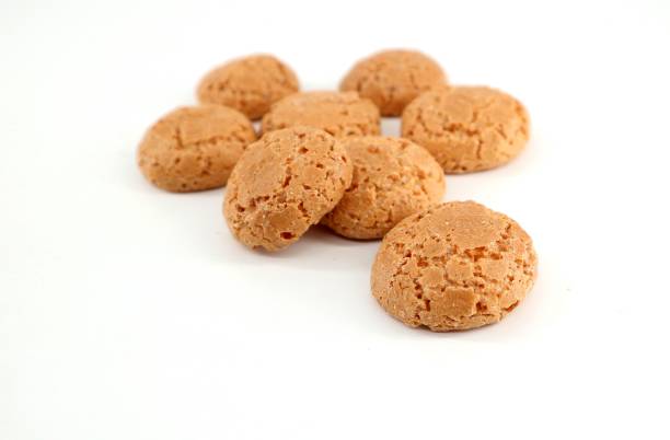 istock Amaretti, almond based traditional italian biscuits, on white background 1198042868
