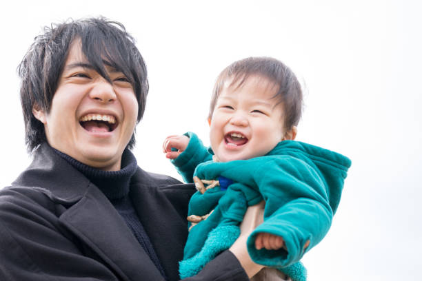 Father and child (best smile) Father and child (best smile) image. role reversal stock pictures, royalty-free photos & images