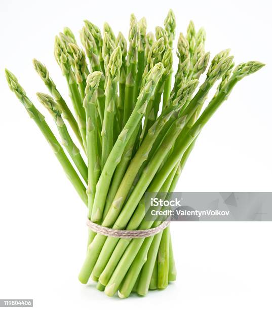 Sheaf Of Asparagus Stock Photo - Download Image Now - Asparagus, Bunch, Color Image