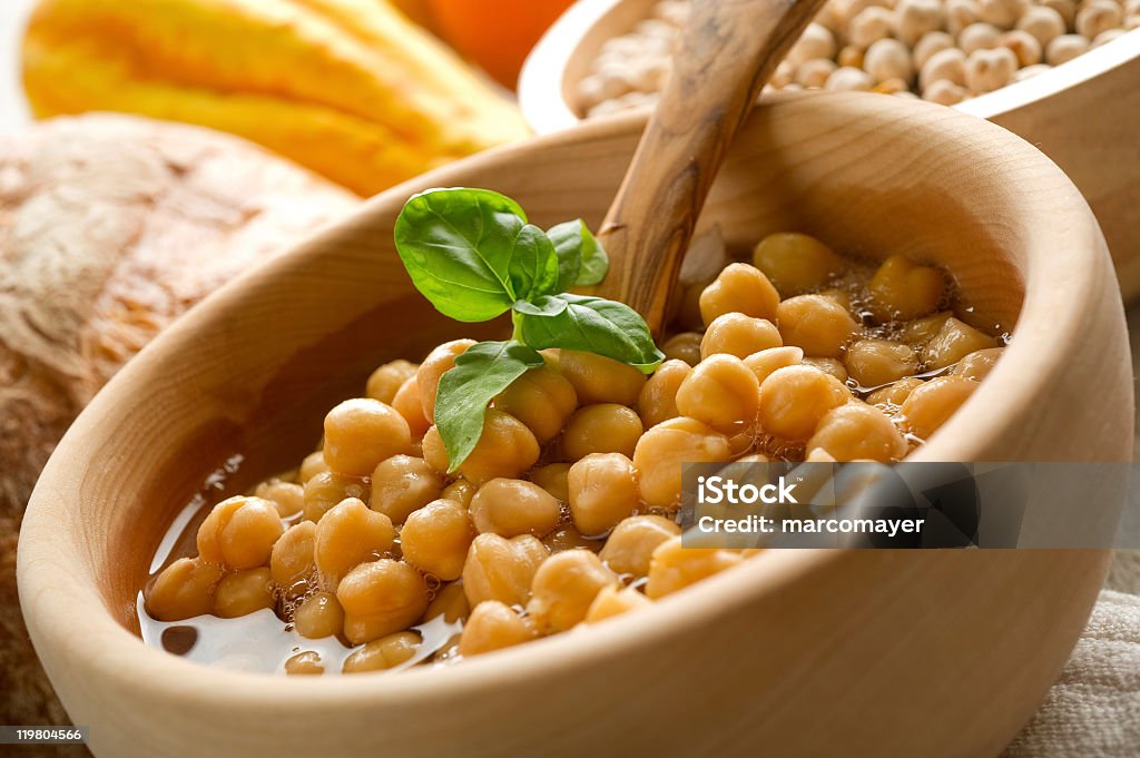 chicpeas soup  Basil Stock Photo